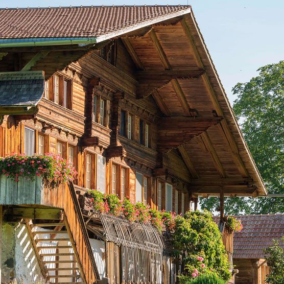 Foto Reich verziertes Bauernhaus - zum Foto